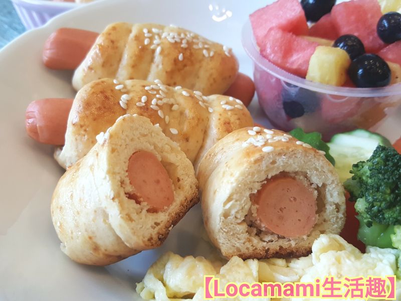 鬆餅熱狗捲