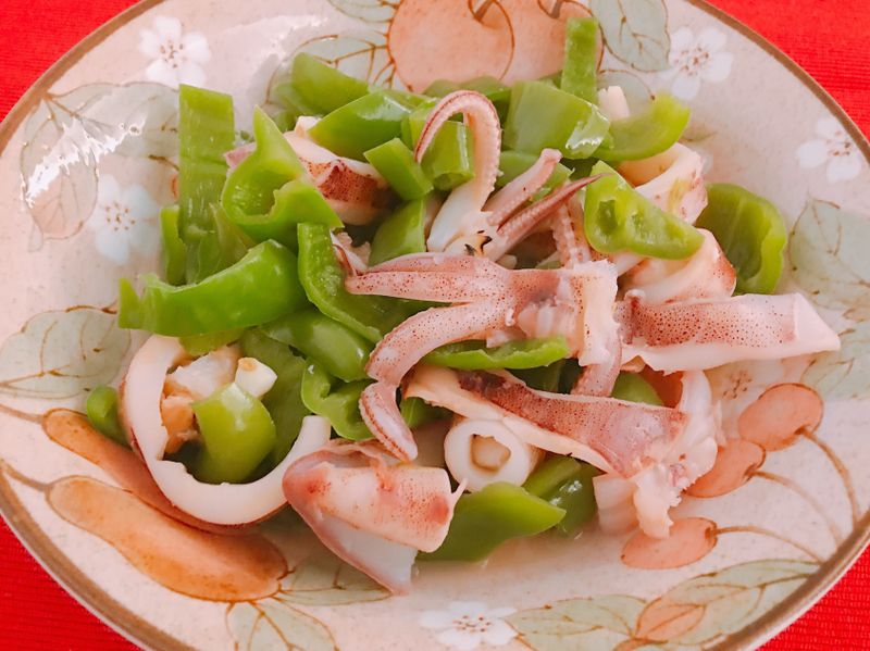 青椒炒小管