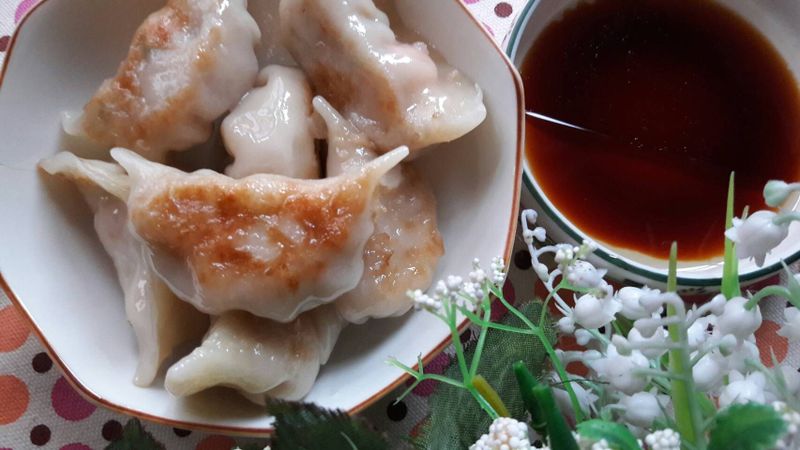 自家製 ~ 胡瓜鮮蝦玉米餃子