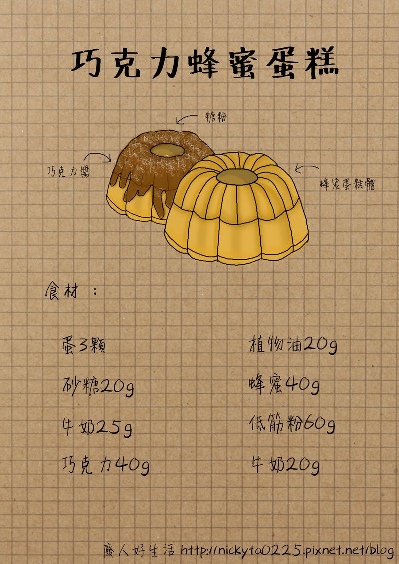[烤箱]巧克力蜂蜜蛋糕