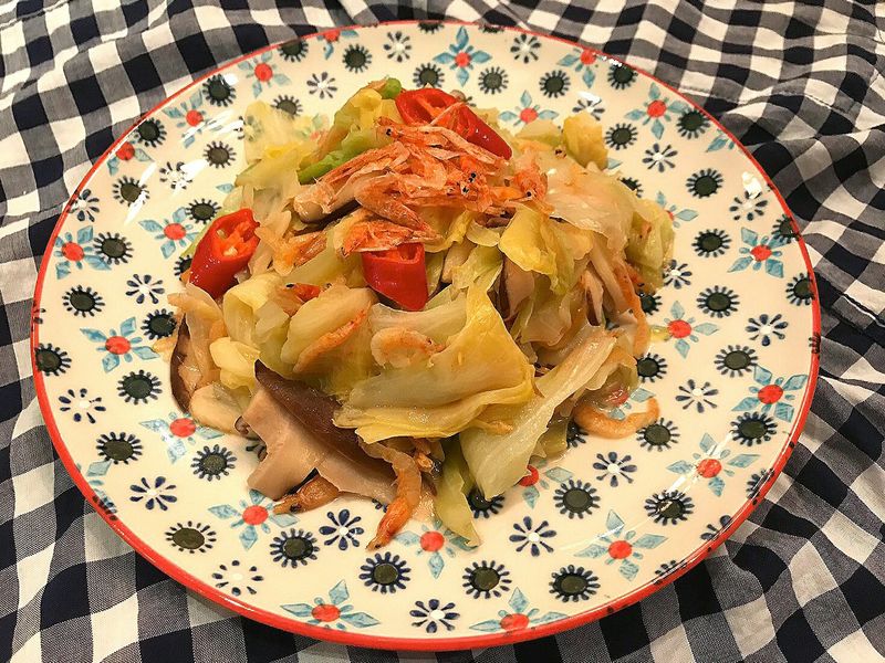 櫻花蝦炒高麗菜
