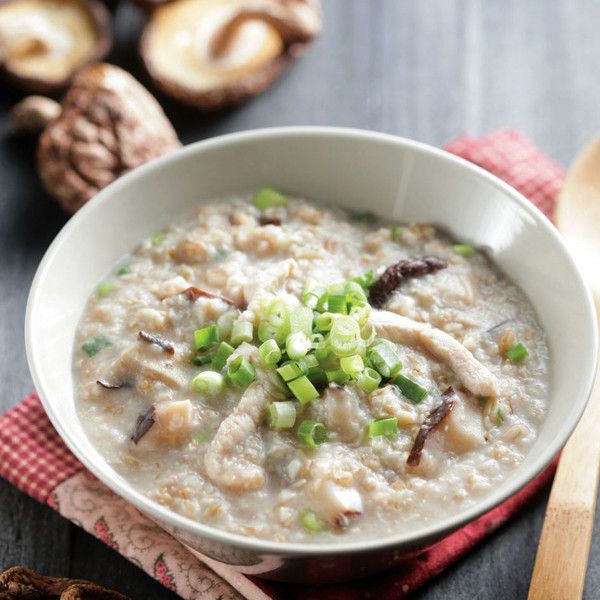 雞蓉鹹麥粥
