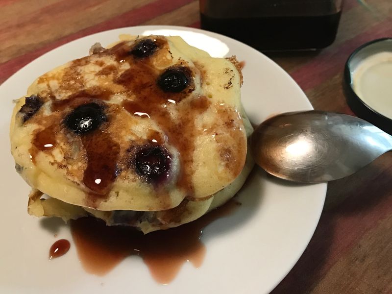 藍莓鬆餅佐石榴蜜