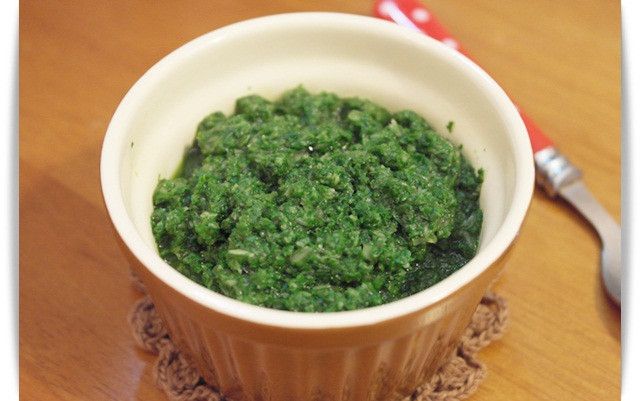 寶寶副食品「黑葉白菜泥」含多種維生素 ♪