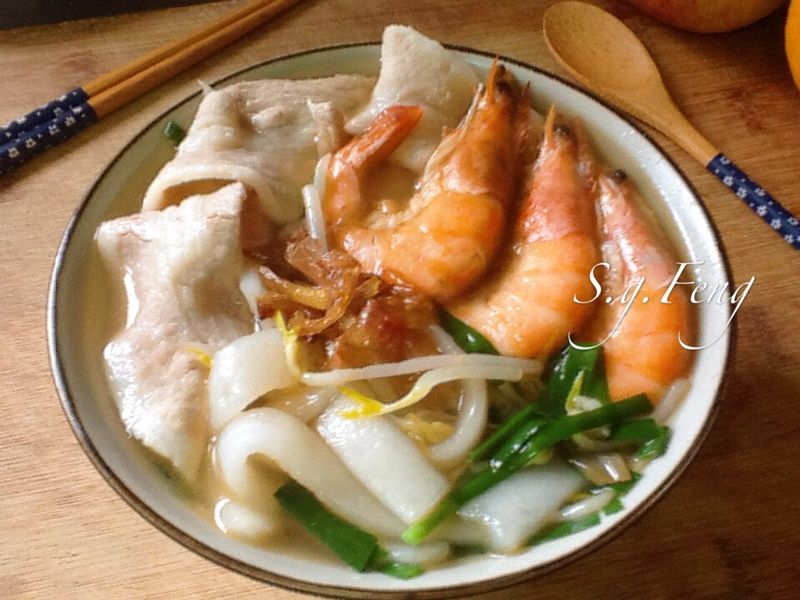 鮮蝦肉片粿仔條(湯)