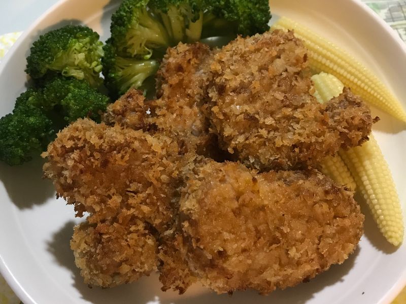 水波爐料理-偽日式炸豬排(無油煙料理)