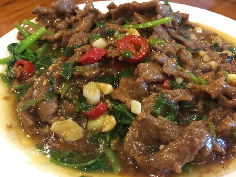 空心菜炒牛肉