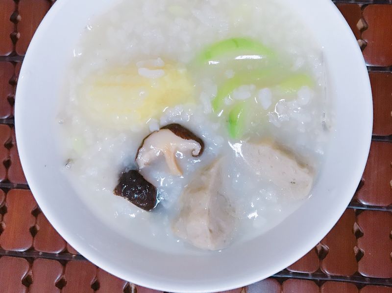 隔夜湯變鹹粥~