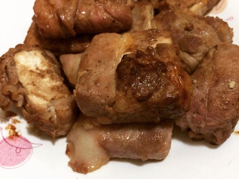 肉片捲豆腐