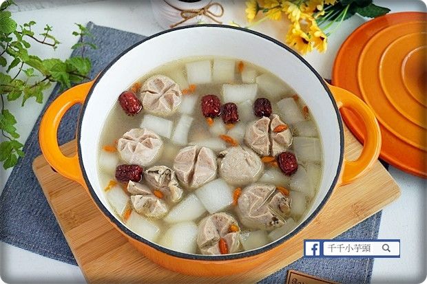 蒜頭香菇摃丸雞湯