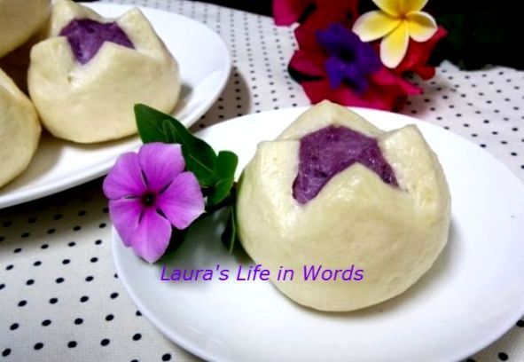 紫薯開花饅頭