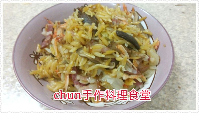 櫻花蝦鹹豬肉米型麵