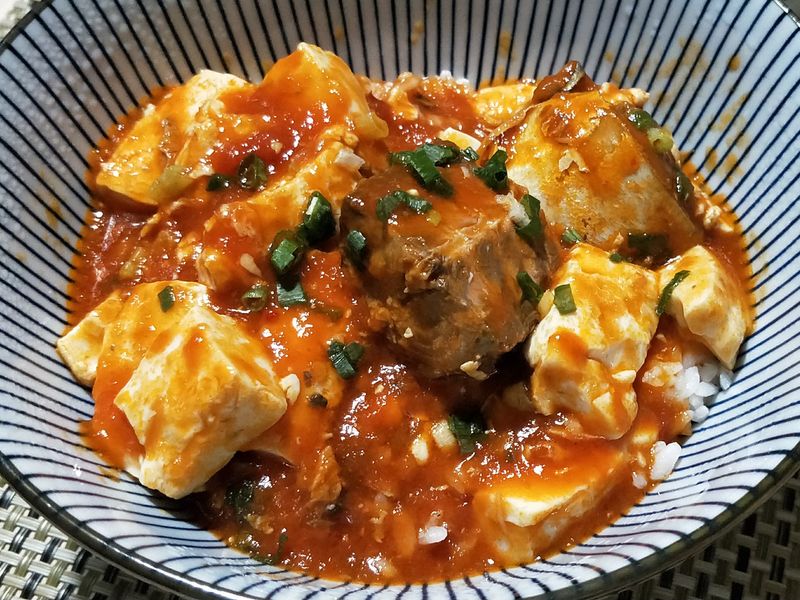 茄汁鯖魚燴豆腐♡