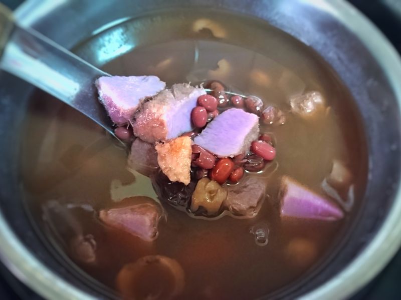 紫山藥桂圓紅豆湯