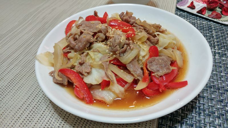 十分鐘搞定 ♪ 和風薑燒青菜炒豬肉