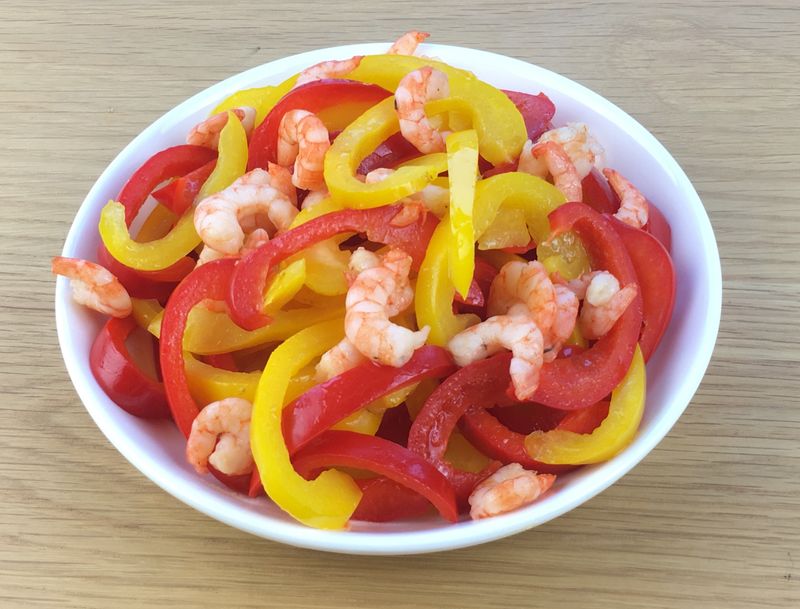 無水料理．彩椒蝦仁 / 0水鍋