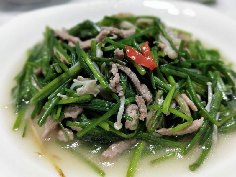 水蓮炒肉絲