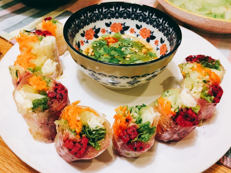 《隨食好日》夏日醒味:火龍果越式春捲
