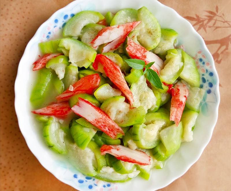 蟹味棒炒絲瓜