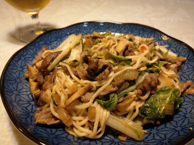 沙茶炒牛肉麵