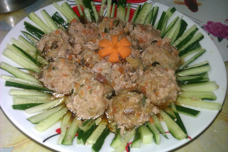 自製醬瓜蒸肉丸