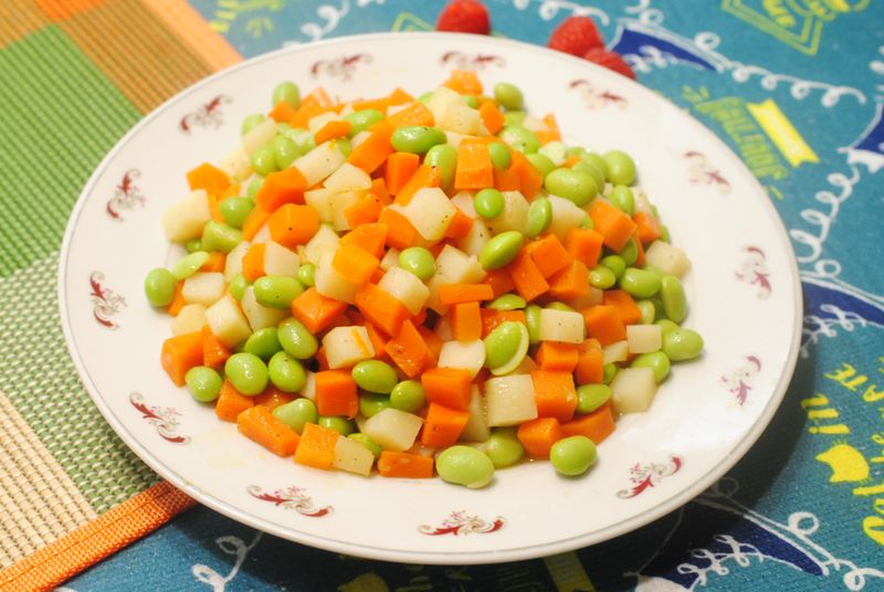 拌炒三色蔬菜