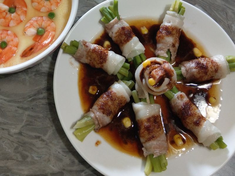 四季豆豬肉卷