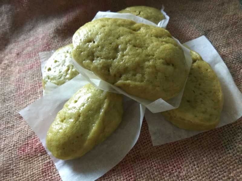 奶香十足的抹茶饅頭