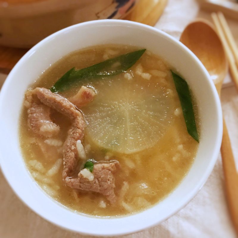 蘿蔔肉絲粥 (露營OK)
