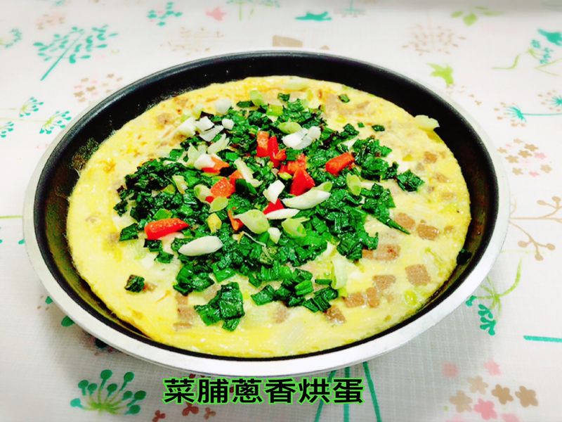 水波爐菜脯蔥香烘蛋