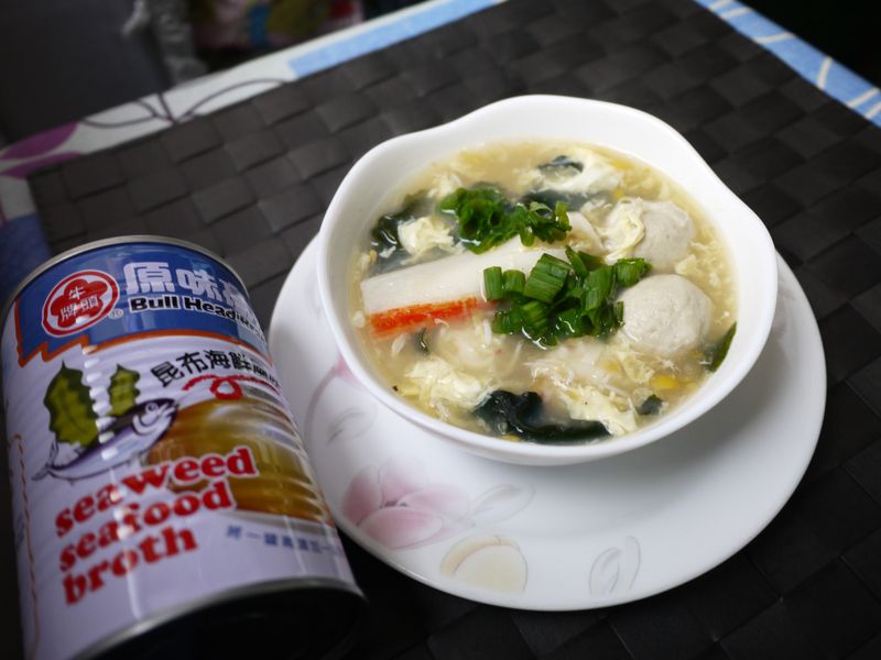 吻魚玉米芽菜湯(牛頭牌昆布高湯)