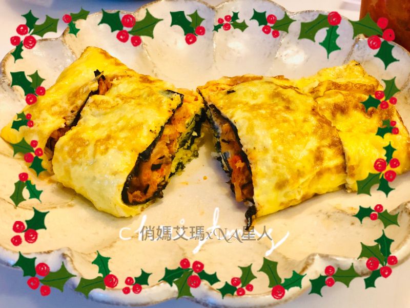 泡菜海苔蛋捲