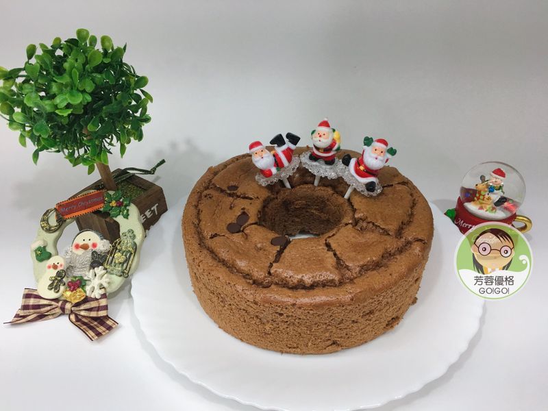 優格巧克力戚風蛋糕~聖誕節派對點心
