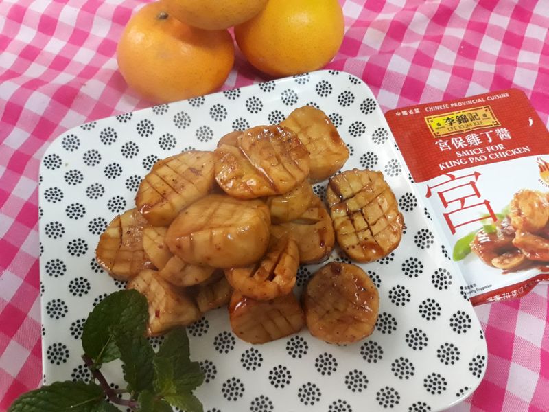 年節上大菜─乾燒素干貝(素食)