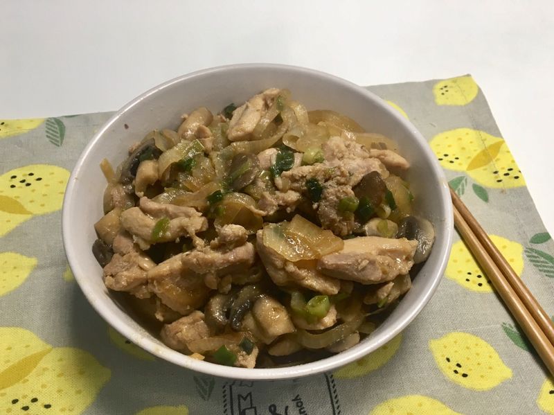 味噌蔥燒蘑菇雞