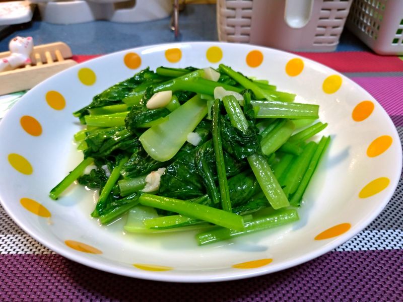 蒜香炒油菜