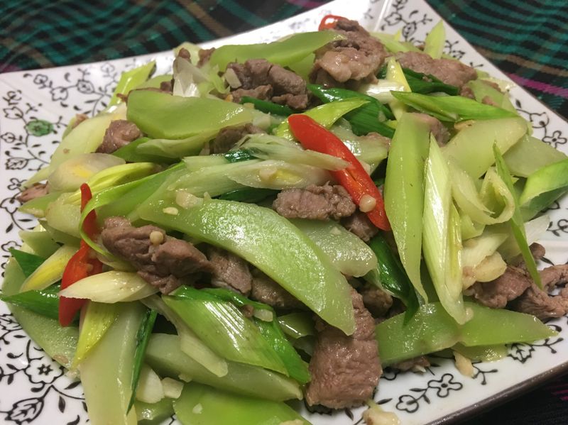 快炒肉絲窩筍(A菜心)