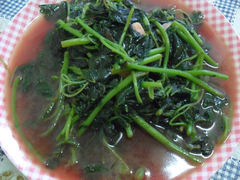 Y芬的小廚房--炒紅杏菜