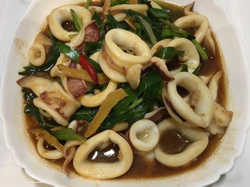 塔香醬炒透抽
