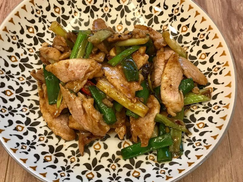 沙茶炒松阪豬