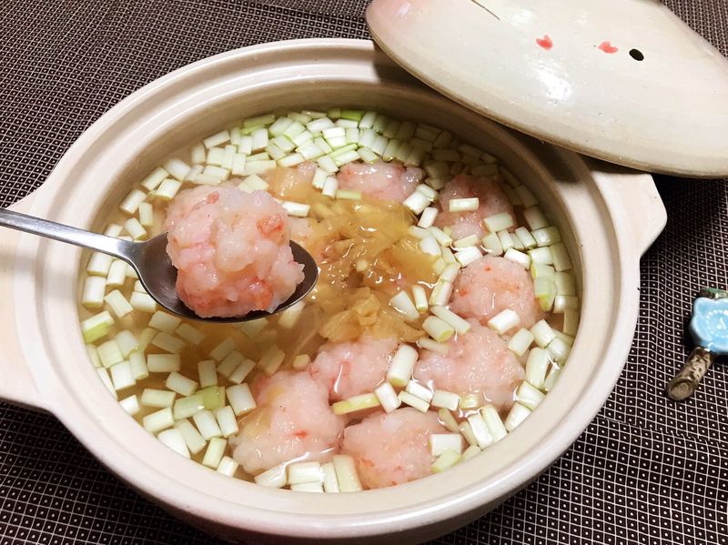 冬菜蝦丸湯~自製蝦丸