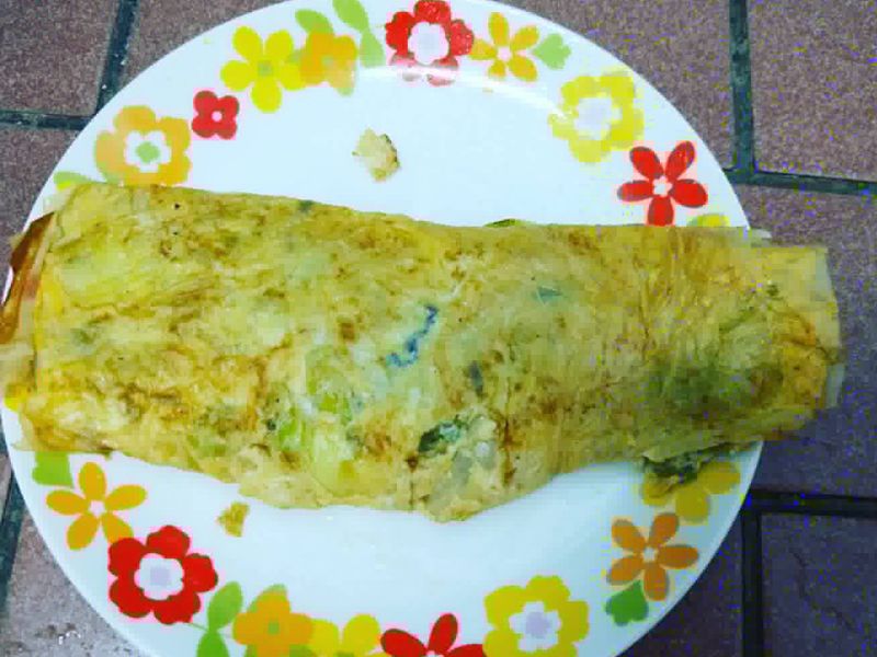 豆皮生菜蛋餅