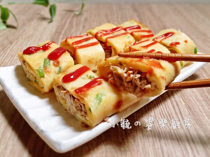 自製香Q蛋餅。元氣滿點💯
