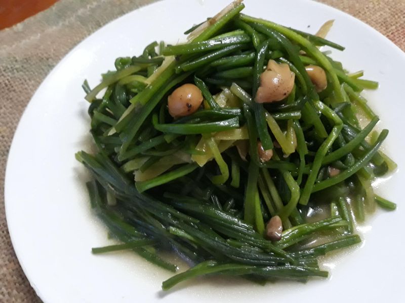 十分鐘上菜─醬漬破布子水蓮菜(素食)