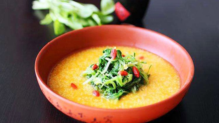 金汤小米鸡毛菜,一招让你爱上吃杂粮菜