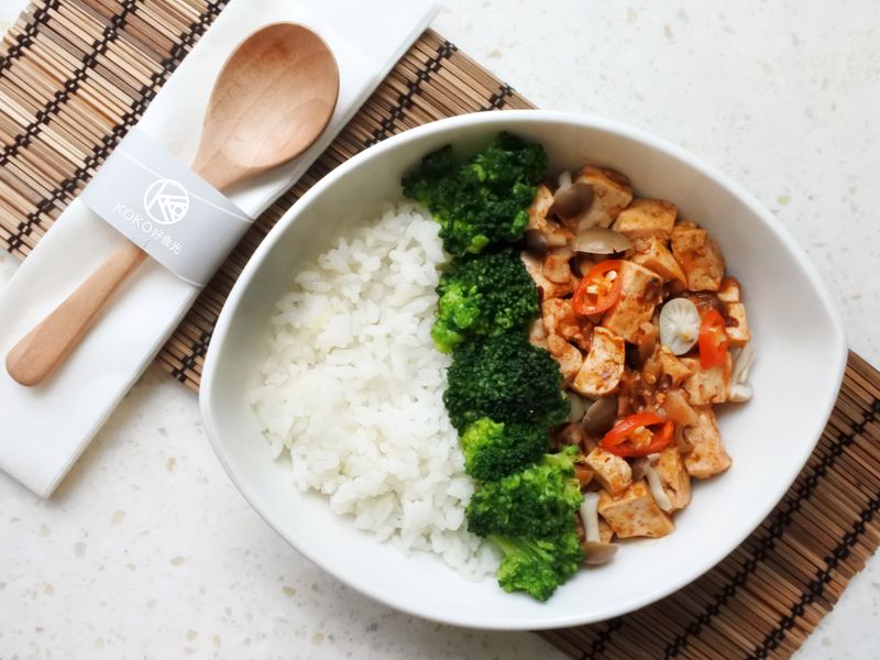 健康麻婆菇菇豆腐飯【好菇道營養料理】