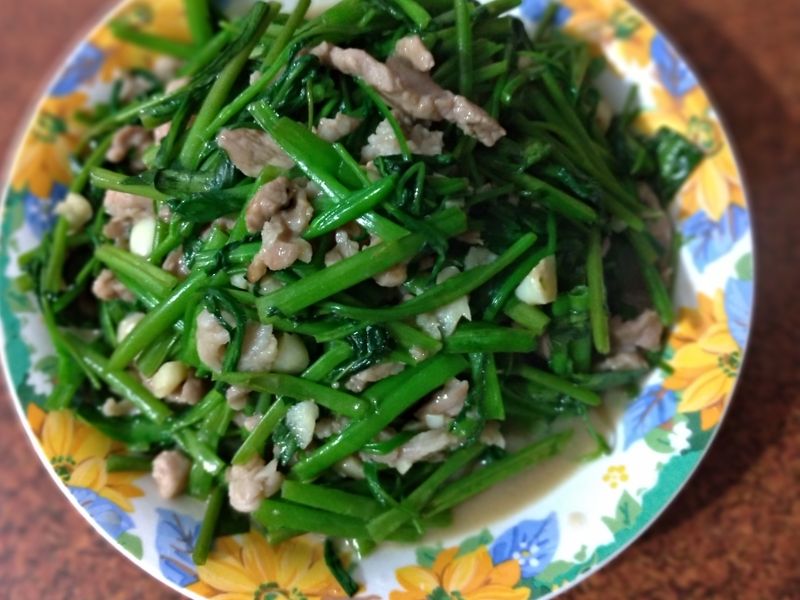 空心菜炒肉絲