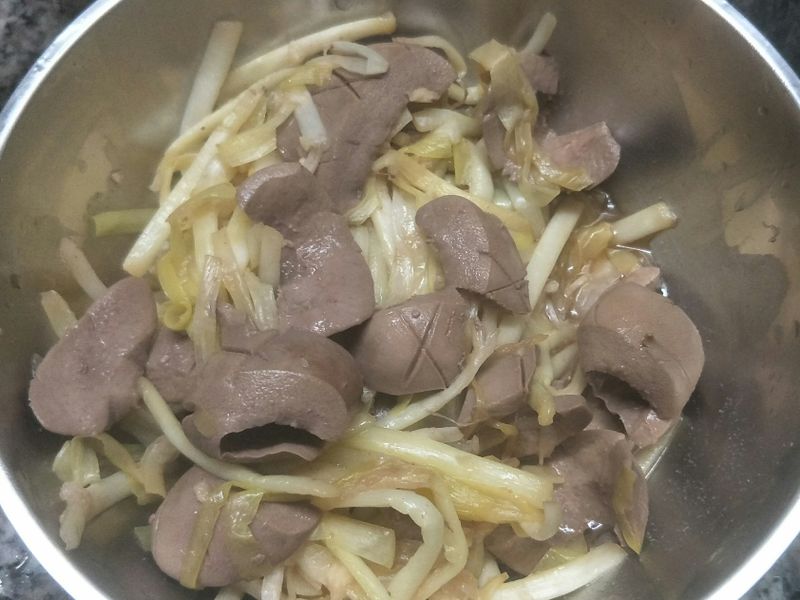 韭黃炒腰花