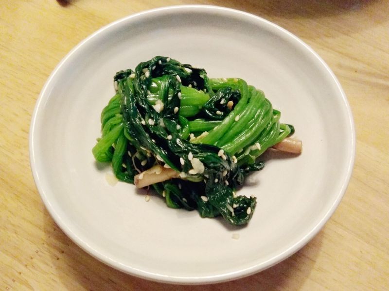 【濃濃麻油香:韓式涼拌菠菜】