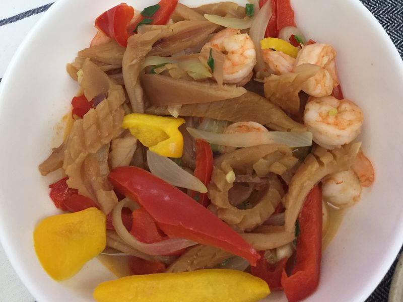 甜椒炒魷魚